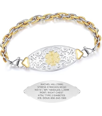 Amazon.com: American Medical ID – 10Kt Gold-Filled Premier Red